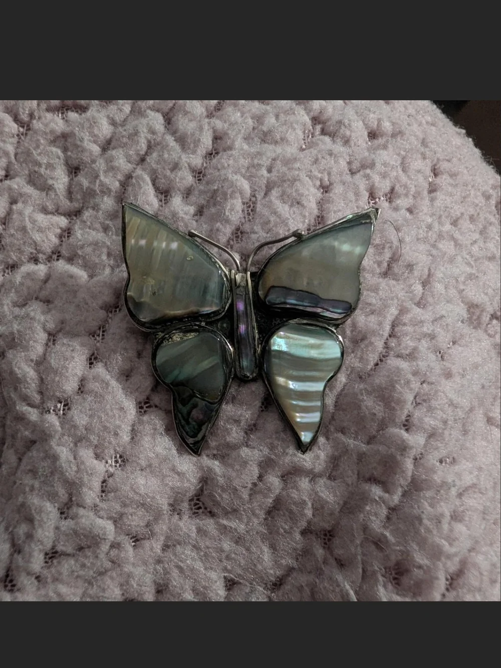 Vtg Mexican Alpaca Butterfly